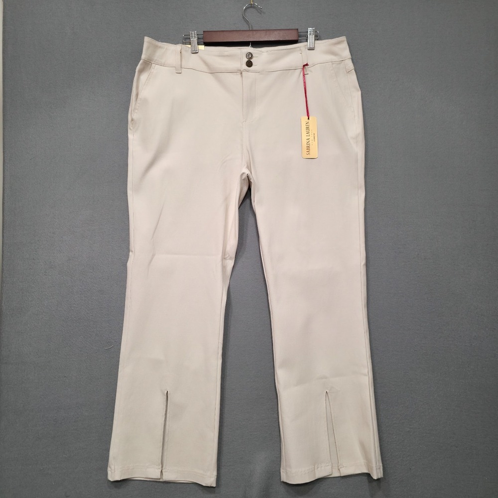 Sabrina Lauren‎ Women's Beige Perfect Fit Pants Size 20W